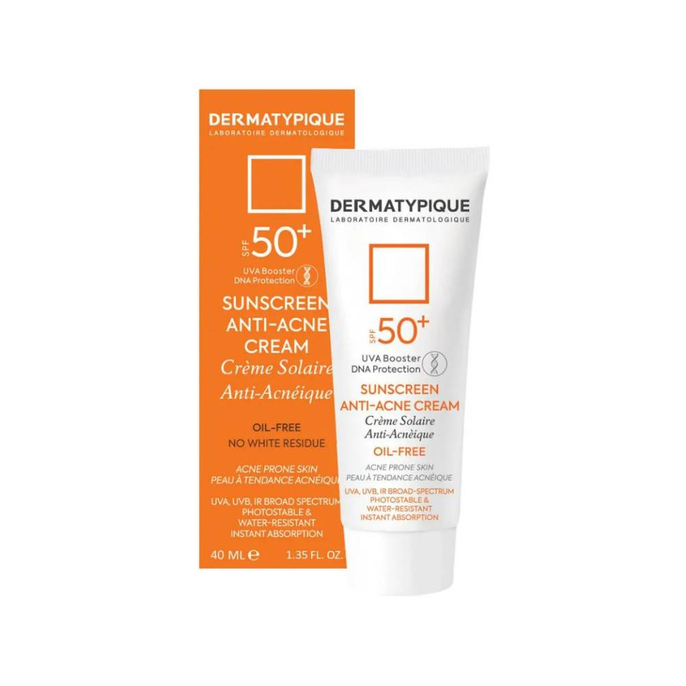 کرم ضد آفتاب ضد جوش بی رنگ SPF50 درماتیپیک مناسب پوست چرب و مختلط